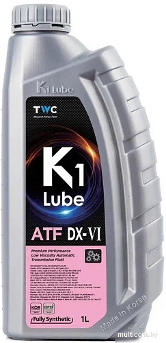 Трансмиссионное масло K1 Lube ATF DX-VI 1л