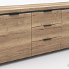 Комод Hype Mebel Цезарь 120x40 (черный-дуб галифакс натуральный)