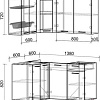 Готовая кухня Интерлиния Мила 12x14 без столешницы (белый платинум/дуб золотой)