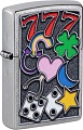 Зажигалка Zippo Street Chrome All Luck 48682