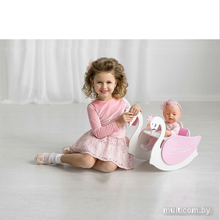 Стульчик для кукол Leader Toys Shining Crown для кормления Изящный лебедь 71220 (розовый)