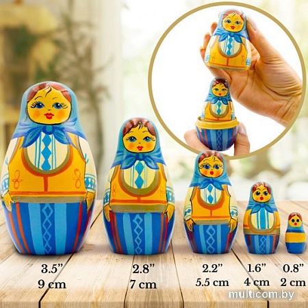 Развивающая игра Брестская Матрешка Девушка в немецком платье Dirndl (набор 5 шт)