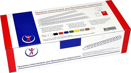 Пластиковая пружина для переплета РеалИСТ Пластик 16 мм (прозрачный)