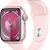 Умные часы Apple Watch Series 9 41 мм (алюминиевый корпус, розовый/розовый, спортивный силиконовый ремешок S/M)