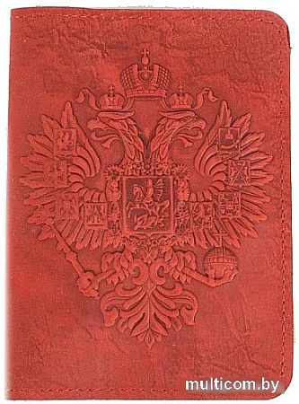 Обложка для паспорта Poshete Герб 681-OP1102003-RED (красный)