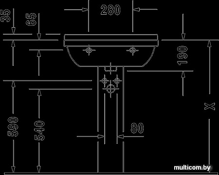 Умывальник Duravit Starck 3 60x45 (0300600000)