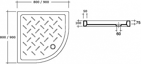 Душевой поддон RGW CR/R-088 80x80