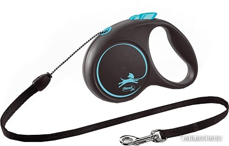 Flexi Black Design S Cord 5 m (голубой)