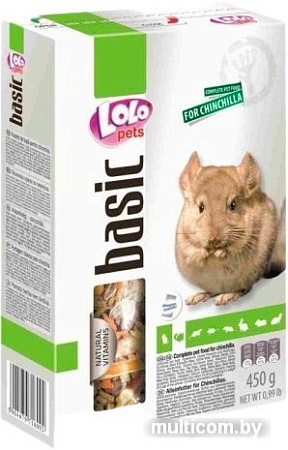 Корм для грызунов Lolo Pets для шиншилл LO-71600 450 г