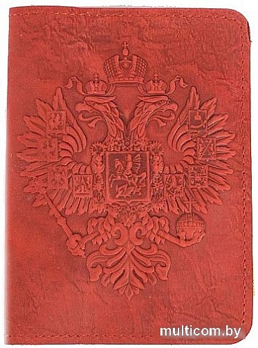 Обложка для паспорта Poshete Герб 681-OP1102003-RED (красный)