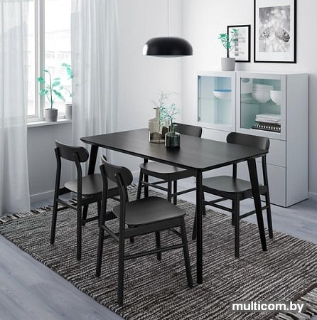 Обеденный стол Ikea Лисабо (черный) 503.824.50