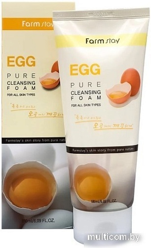 FarmStay Пенка для умывания С яичным экстрактом (180 мл)