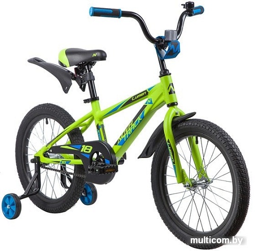 Детский велосипед Novatrack Lumen 18 (зеленый/черный, 2019)