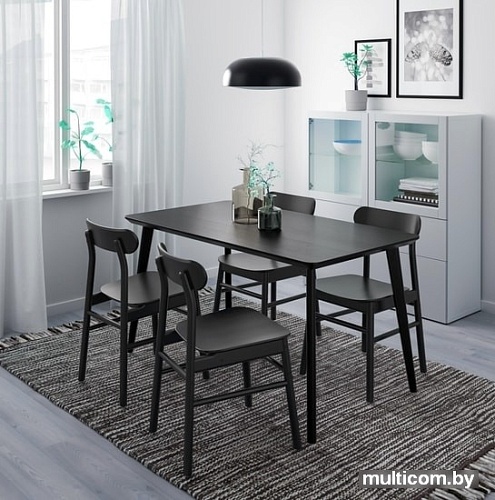 Обеденный стол Ikea Лисабо (черный) 503.824.50