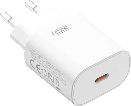 Сетевое зарядное XO CE25 Lightning (белый)