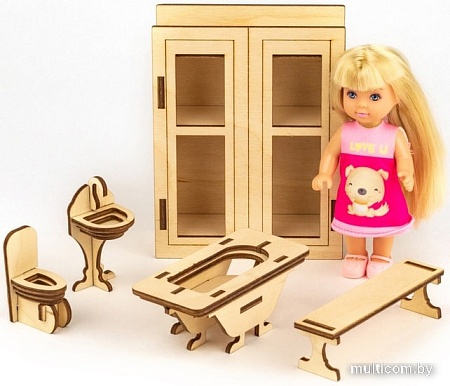 Аксессуары для кукольного домика Теремок Ванная КМ-1