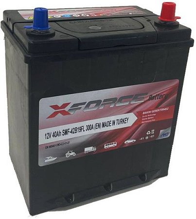 Автомобильный аккумулятор XFORCE Asia 40 JR+ (40 А·ч)