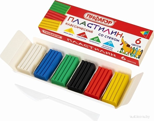 Пластилин Пифагор Веселая такса 106674 (6 цв)