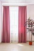 Комплект штор Decoretto Канвас пыльная роза КПР-K24 4x2.6 м (розовый, 2 шт)