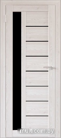 Межкомнатная дверь Юни Бона 04 (ч) 70x200 (лиственица сибиу/черное белое)