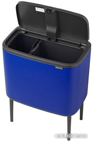 Система сортировки мусора Brabantia Bo Touch Bin 11+23 л (минерально-синий)