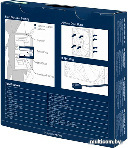 Вентилятор для корпуса Arctic F12 Silent ACFAN00202A