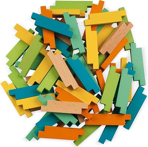 Развивающая игра Janod Разноцветные блоки J08300 (60эл)