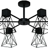 Люстра средней высоты Элетех Дельта 161 НПБ 01-6х60-118 Е27 (черный муар)