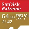 Карта памяти SanDisk Extreme microSDXC SDSQXAH-064G-GN6MN 64GB