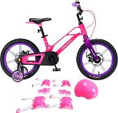 Детский велосипед Nialanti Magic 16 MD 2025 (розовый, с комплектом защиты, разобранный)