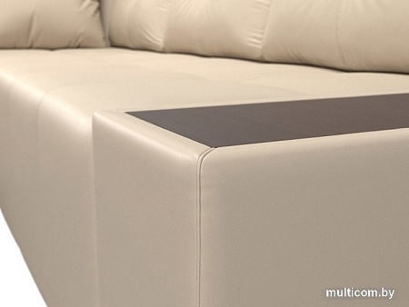 Угловой диван Mebelico Амадэус 109701 (левый, экокожа, бежевый)
