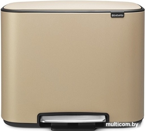 Brabantia Bo Pedal Bin 3 x 11л (минерально-золотой)