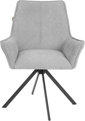 Стул с подлокотниками TetChair Мурано опора 360 (велюр/букле (HYP), светло-серый)