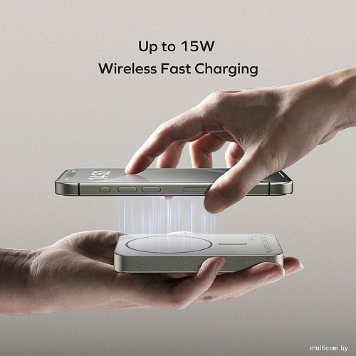 Внешний аккумулятор Momax Q.Mag X1 Magnetic IP117A 10000mAh (титановый)
