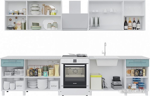 Готовая кухня Горизонт Trend 2600 (арктик мурено)