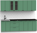 Готовая кухня Интермебель Лион-18 2.4м (мята софт/сесамо)