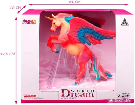 Фигурка Masai Mara Мир фэнтези. Красный единорог с крыльями MM206-448