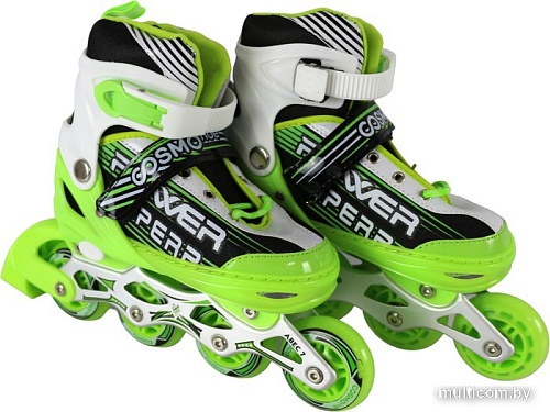 Роликовые коньки Cosmoride Aqua (р. 35-38, белый/зеленый)