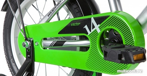 Детский велосипед Novatrack Vector 12 123VECTOR.SL20 (серебристый/салатовый, 2020)