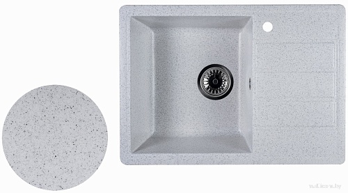 Кухонная мойка Marblan Recta L (серый, с сифоном)