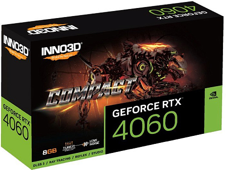 Видеокарта Inno3D GeForce RTX 4060 Compact N40601-08D6-173050N