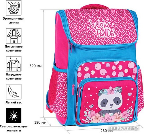 Школьный рюкзак ArtSpace Happy School Panda Uni_17682