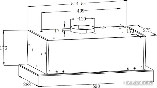 Кухонная вытяжка ZorG Platino 750 60 S (белый)