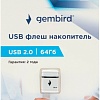 USB Flash Gembird GFL-2.0-64mini 64Gb (белый)