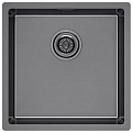 Кухонная мойка Paulmark Lassan 44 UNI LA44-GM (черный/вороненая сталь)