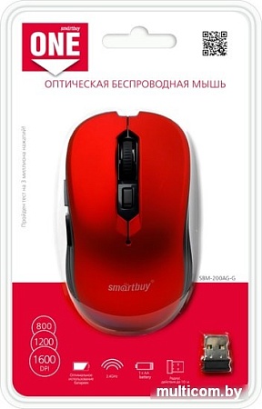 Мышь SmartBuy One SBM-200AG-R