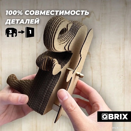 3Д-пазл QBRIX Три слоника 3D 20035