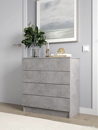 Комод Горизонт Нео 760 4 ящика (бетон)