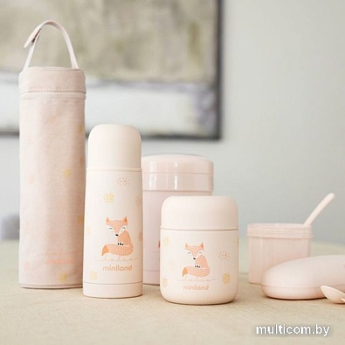 Термос для еды Miniland Thermy Dolce Mini 280мл (розовый/лисенок)