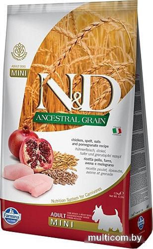 Корм для собак Farmina N&D Ancestral Grain Chicken & Pomegranate Adult Mini 7 кг